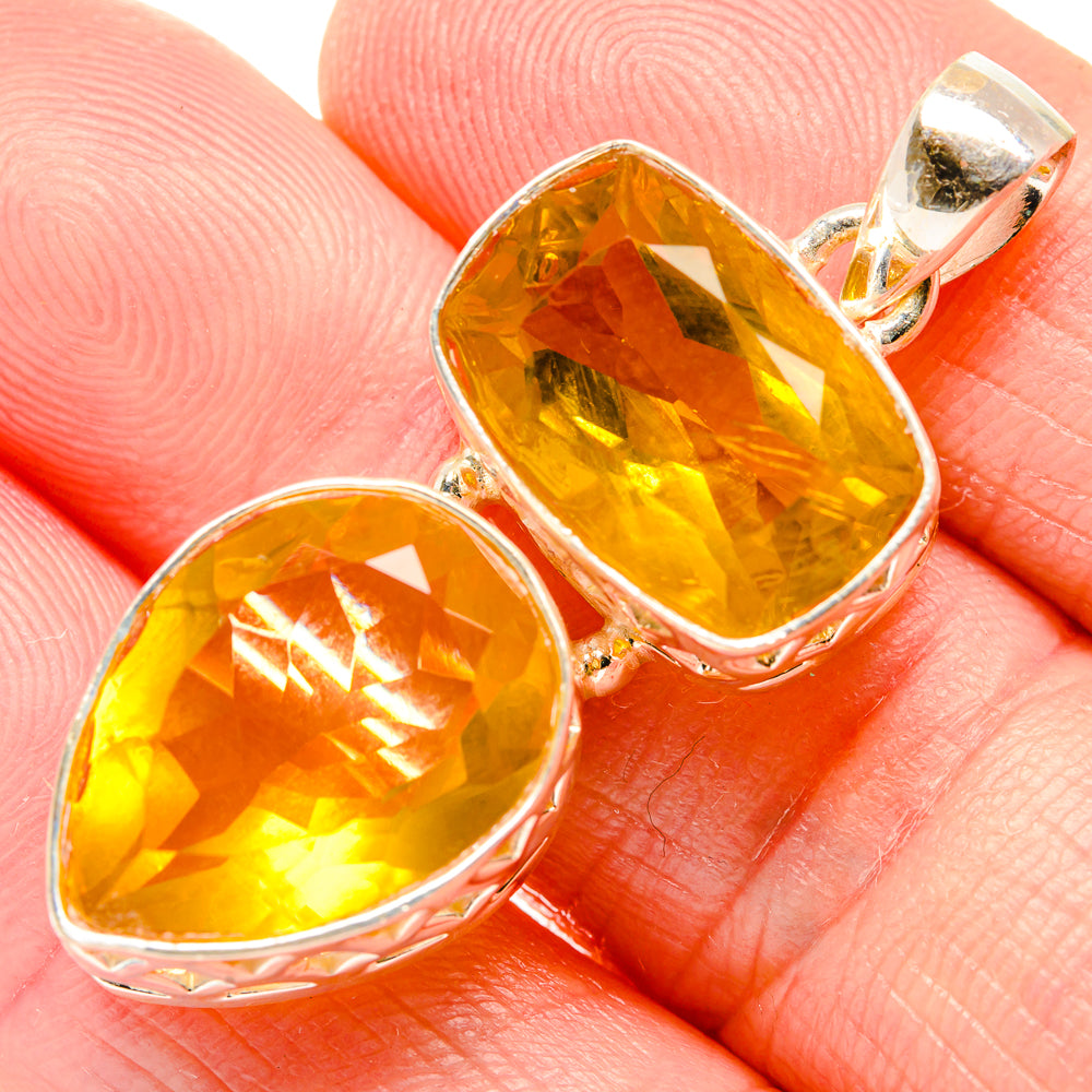 Citrine Pendants handcrafted by Anasilvercos - PD34707