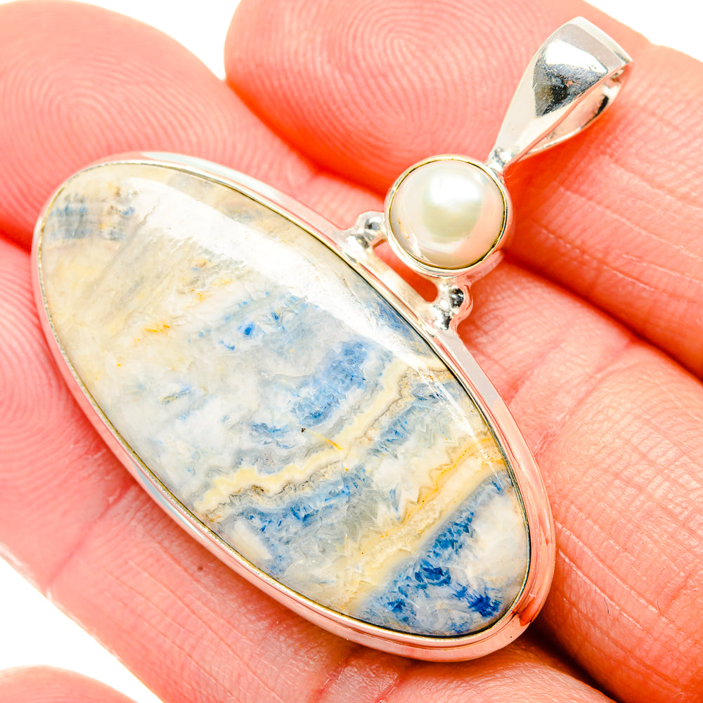 Blue Scheelite Pendants handcrafted by Anasilvercos - PD34715