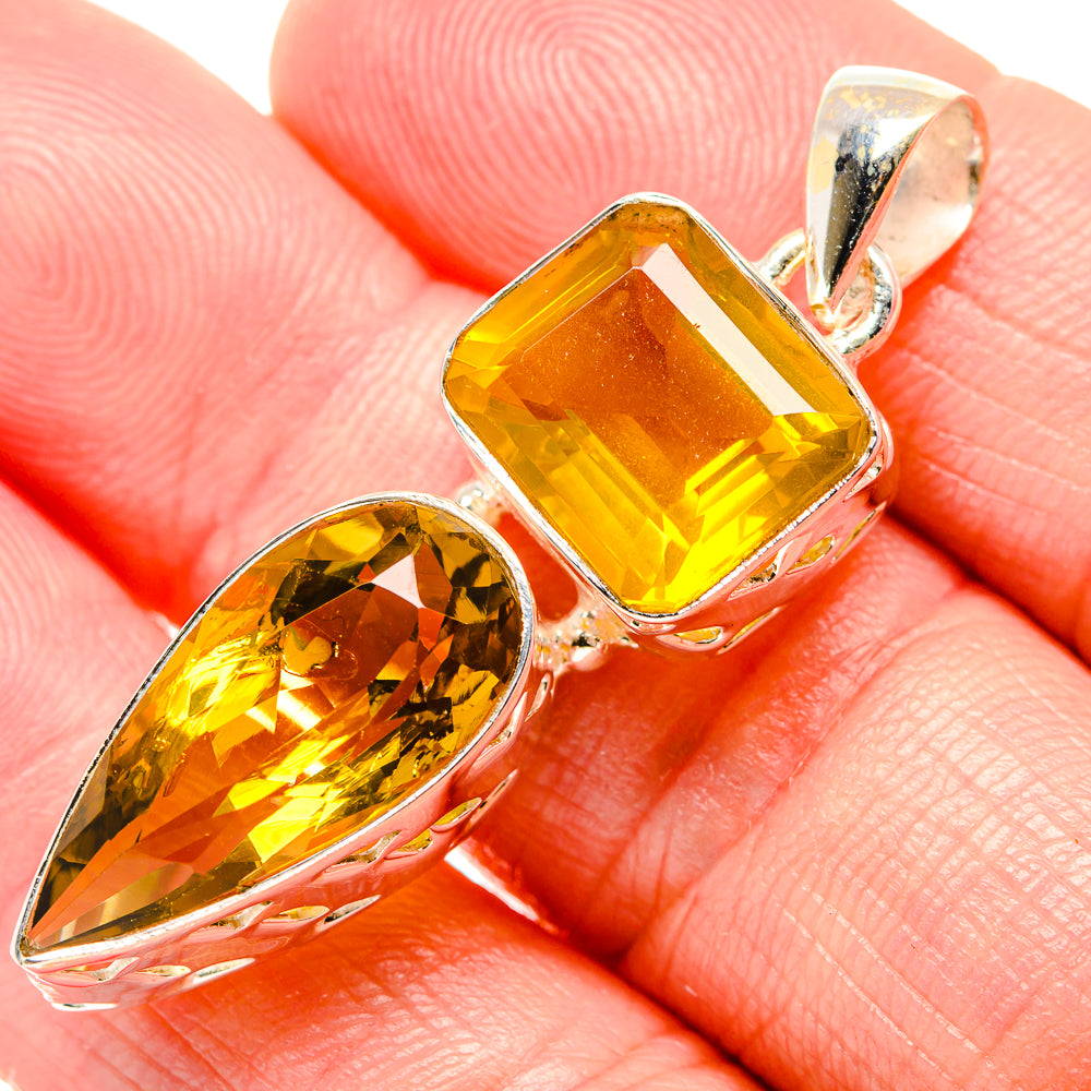 Citrine Pendants handcrafted by Anasilvercos - PD34731