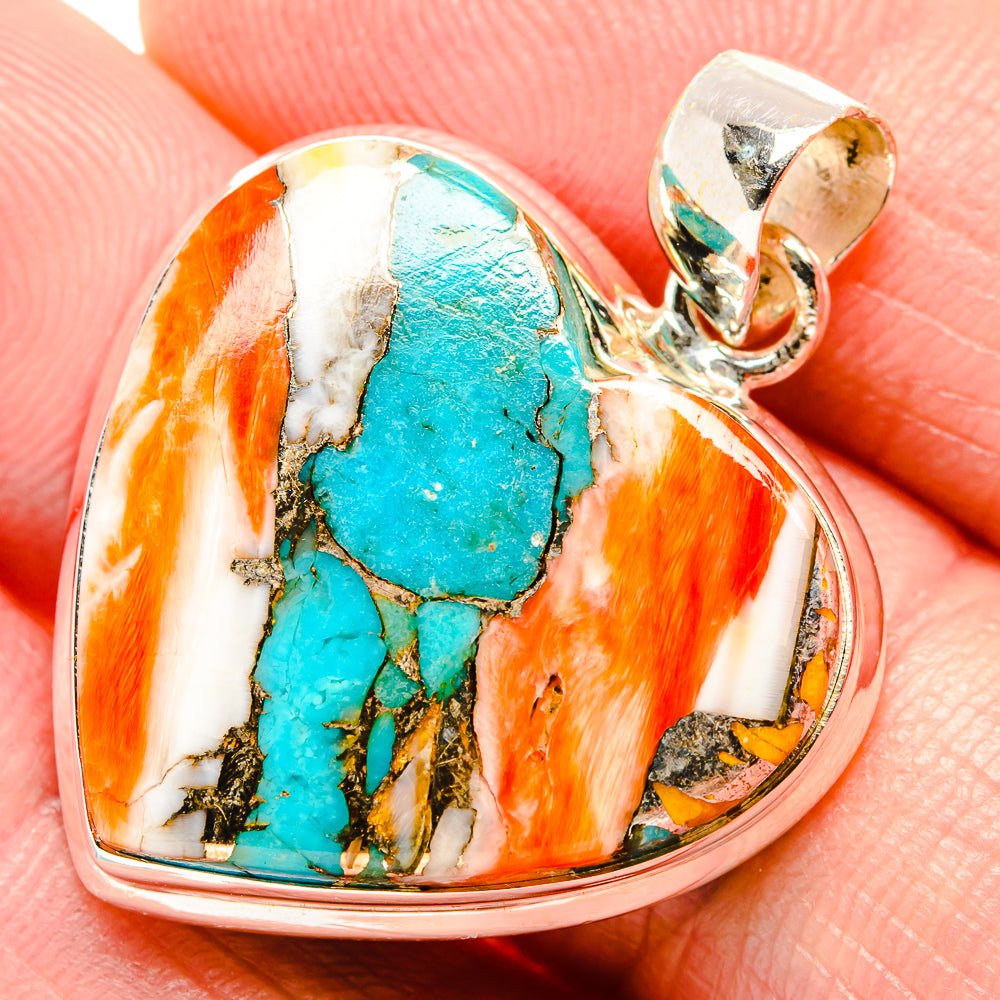 Spiny Oyster Turquoise Pendants handcrafted by Anasilvercos - PD34753
