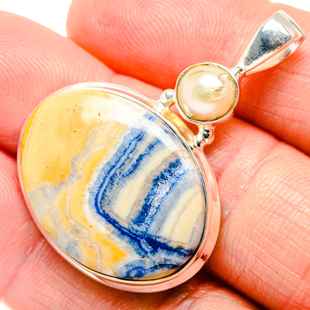 Blue Scheelite Pendants handcrafted by Anasilvercos - PD34757