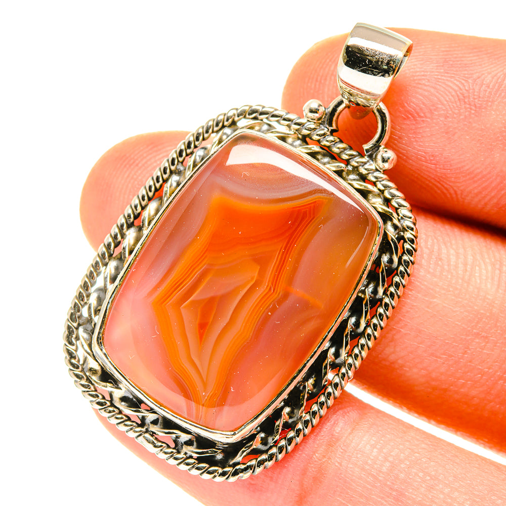 Botswana Agate Pendants handcrafted by Anasilvercos - PD3476