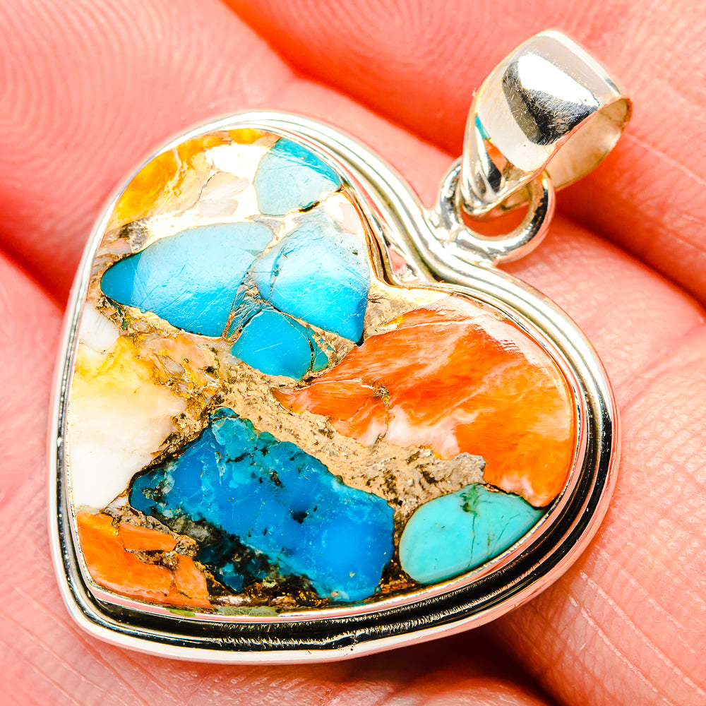 Spiny Oyster Turquoise Pendants handcrafted by Anasilvercos - PD34761