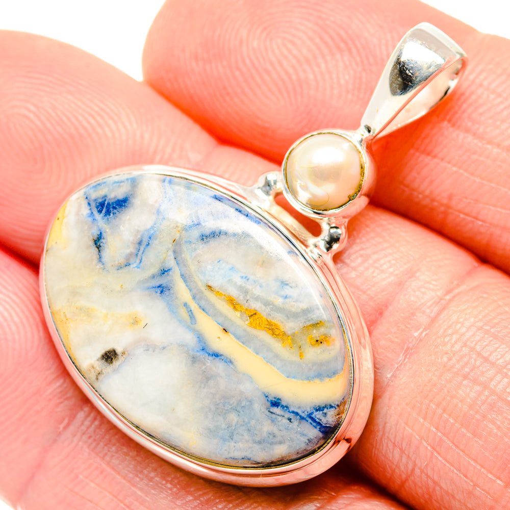 Blue Scheelite Pendants handcrafted by Anasilvercos - PD34764