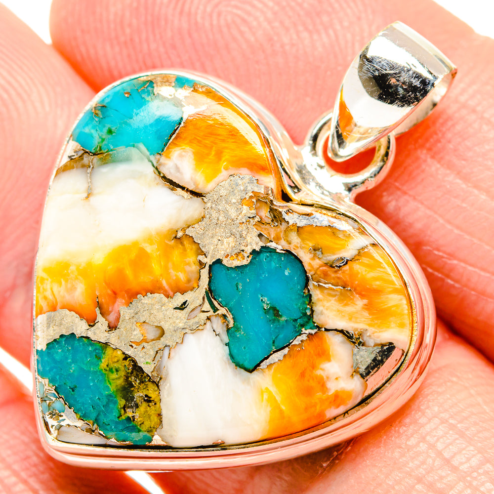 Spiny Oyster Turquoise Pendants handcrafted by Anasilvercos - PD34771