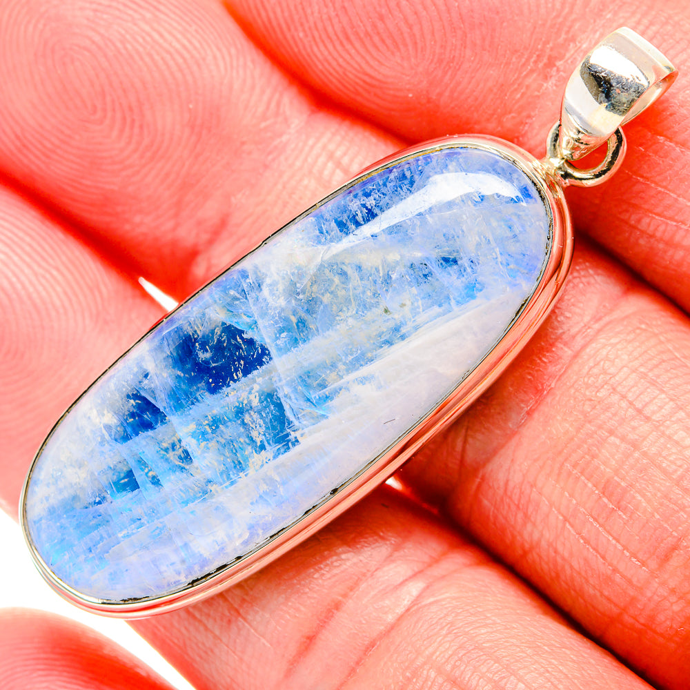 Rainbow Moonstone Pendants handcrafted by Anasilvercos - PD34773