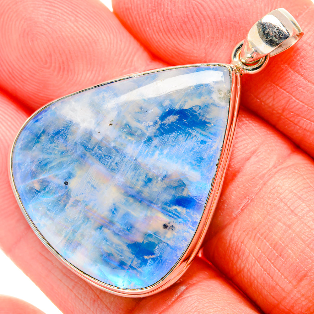 Rainbow Moonstone Pendants handcrafted by Anasilvercos - PD34779