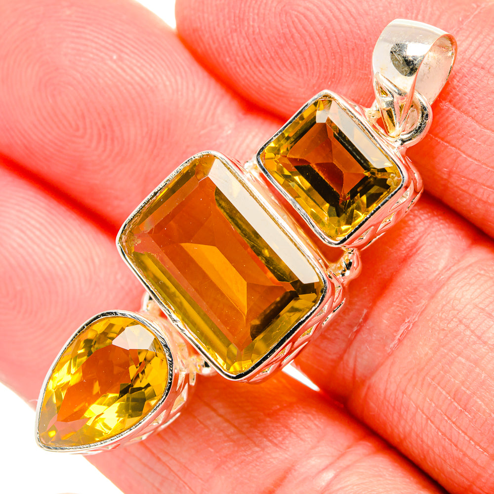 Citrine Pendants handcrafted by Anasilvercos - PD34782
