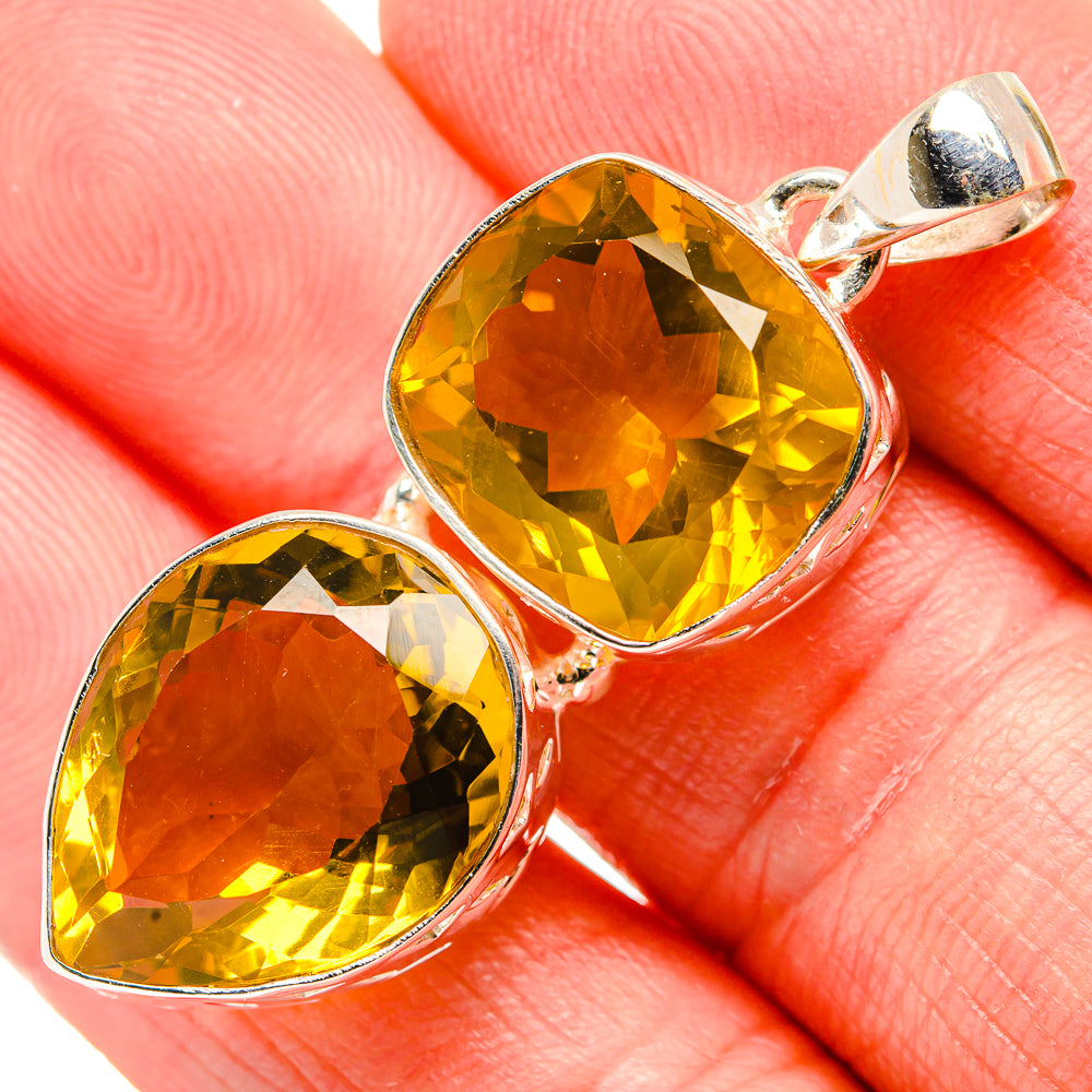 Citrine Pendants handcrafted by Anasilvercos - PD34786
