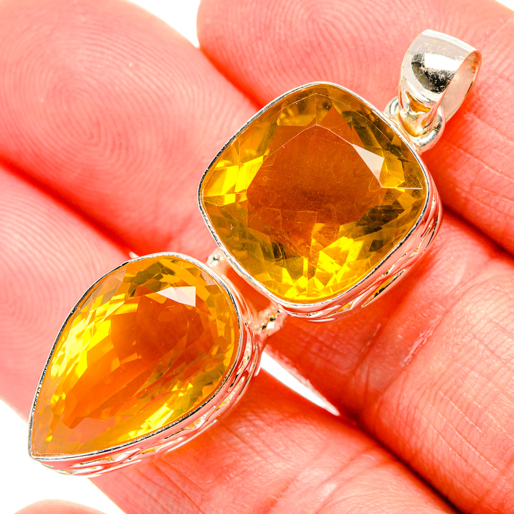 Citrine Pendants handcrafted by Anasilvercos - PD34796