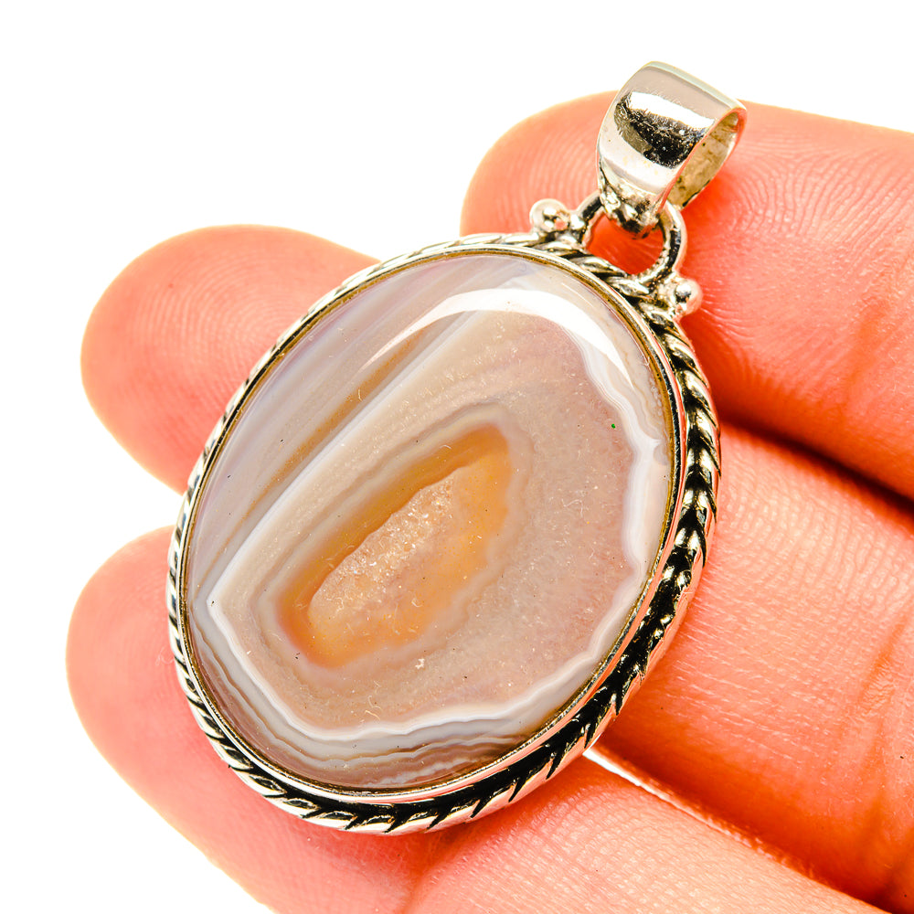 Botswana Agate Pendants handcrafted by Anasilvercos - PD3481