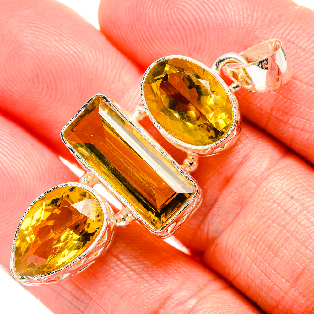 Citrine Pendants handcrafted by Anasilvercos - PD34810