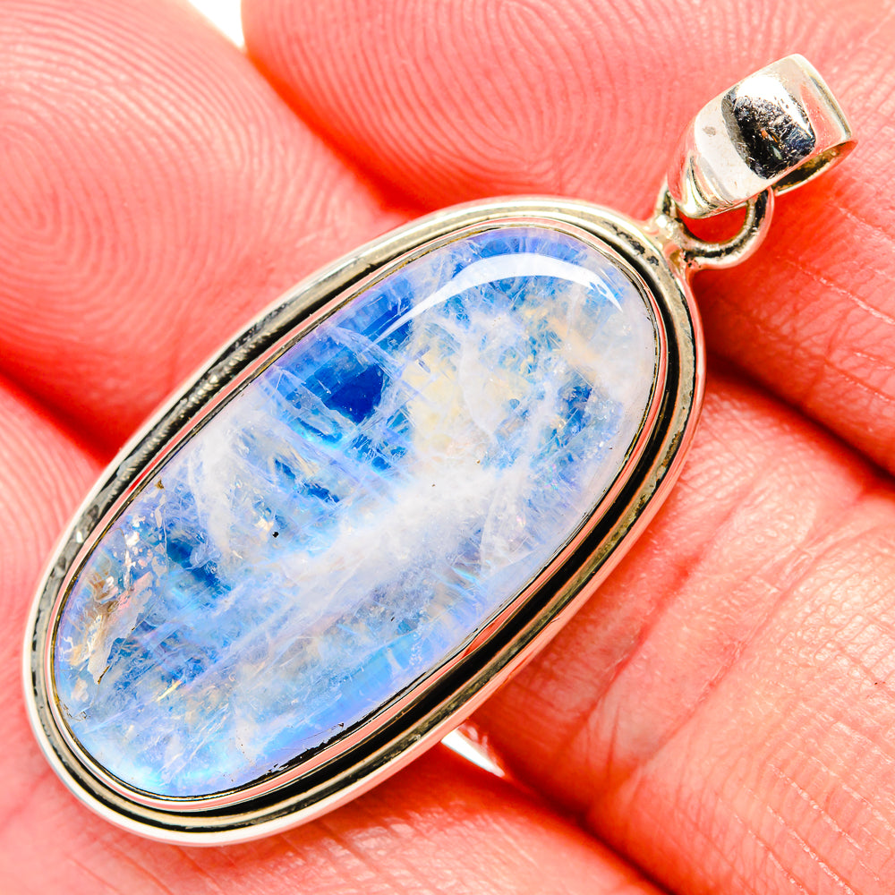 Rainbow Moonstone Pendants handcrafted by Anasilvercos - PD34811