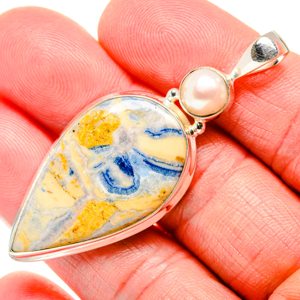 Blue Scheelite Pendants handcrafted by Anasilvercos - PD34813