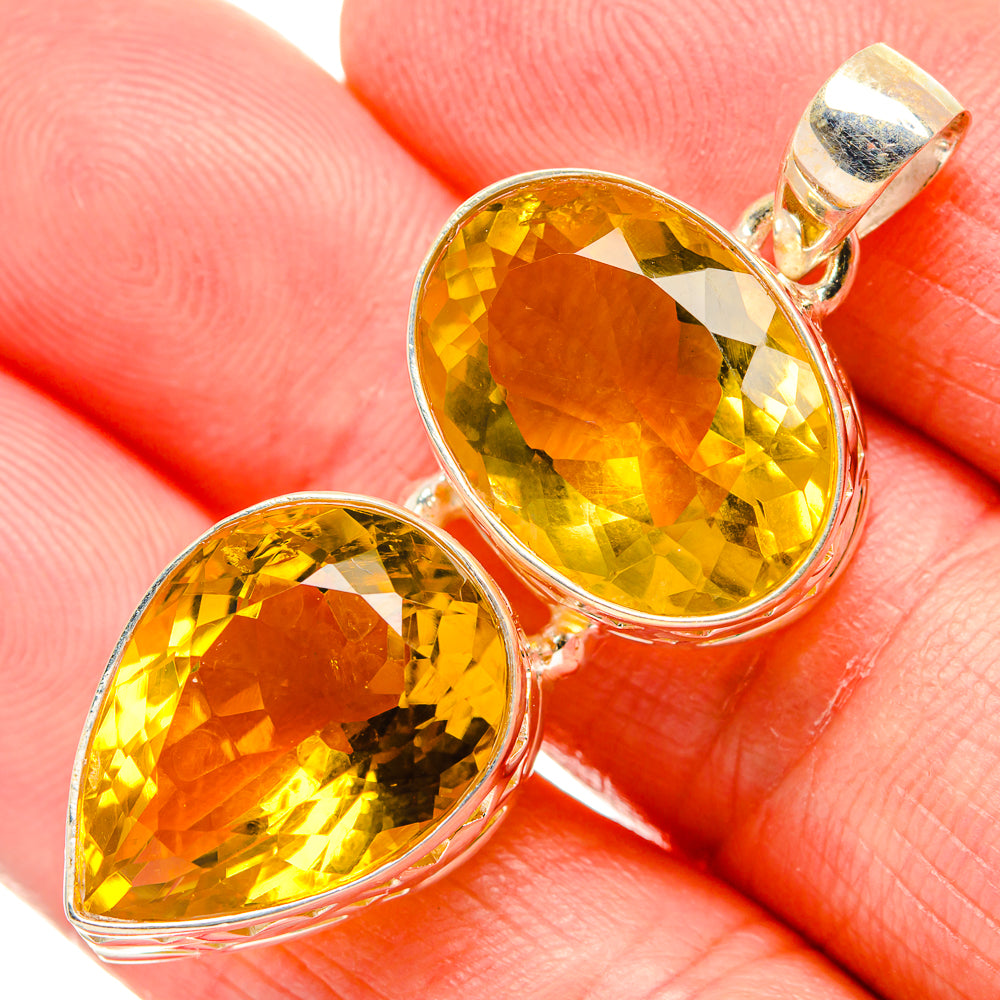 Citrine Pendants handcrafted by Anasilvercos - PD34828