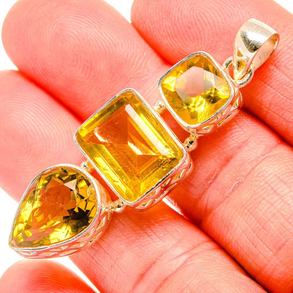 Citrine Pendants handcrafted by Anasilvercos - PD34833
