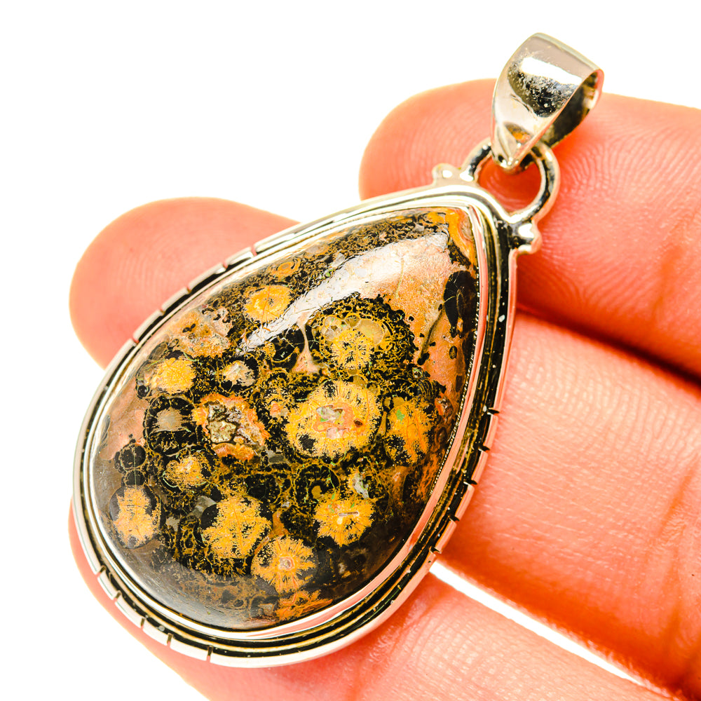 Fireworks Obsidian Pendants handcrafted by Anasilvercos - PD3484