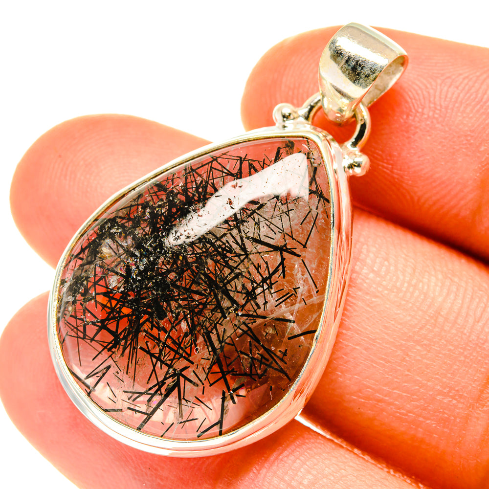Tourmalinated Quartz Pendants handcrafted by Anasilvercos - PD3485