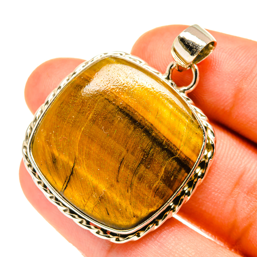 Tiger Eye Pendants handcrafted by Anasilvercos - PD3486