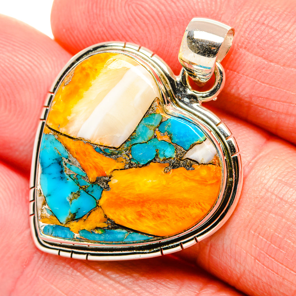 Spiny Oyster Turquoise Pendants handcrafted by Anasilvercos - PD34864