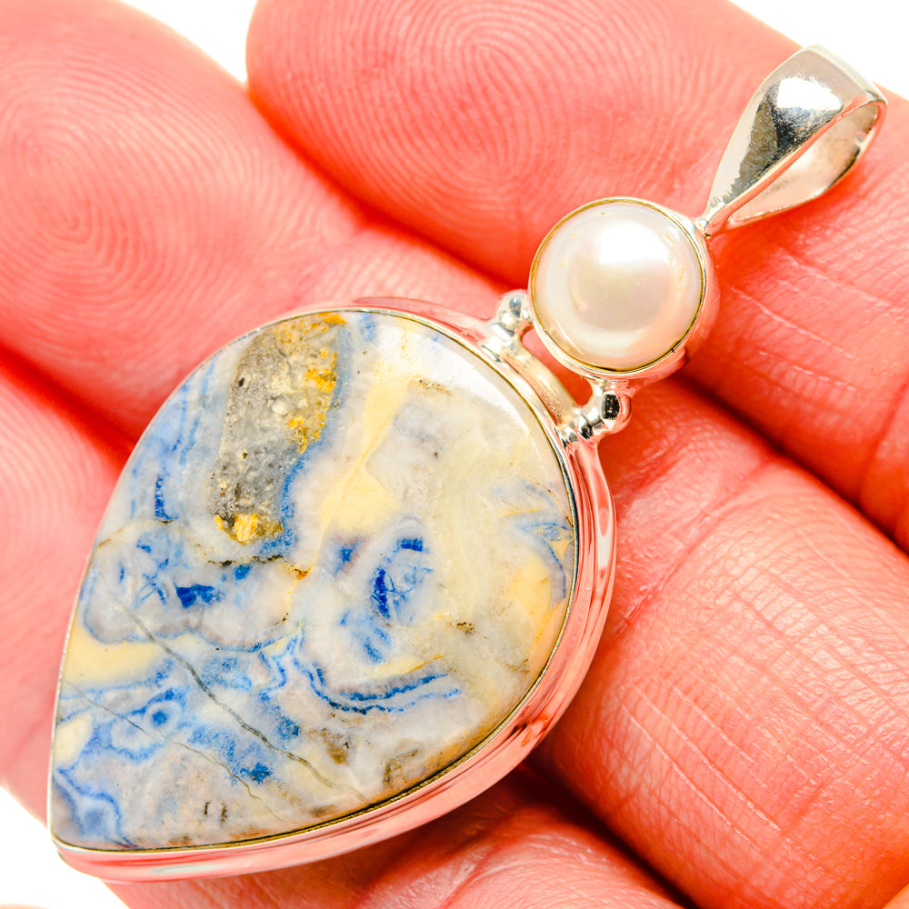 Blue Scheelite Pendants handcrafted by Anasilvercos - PD34866