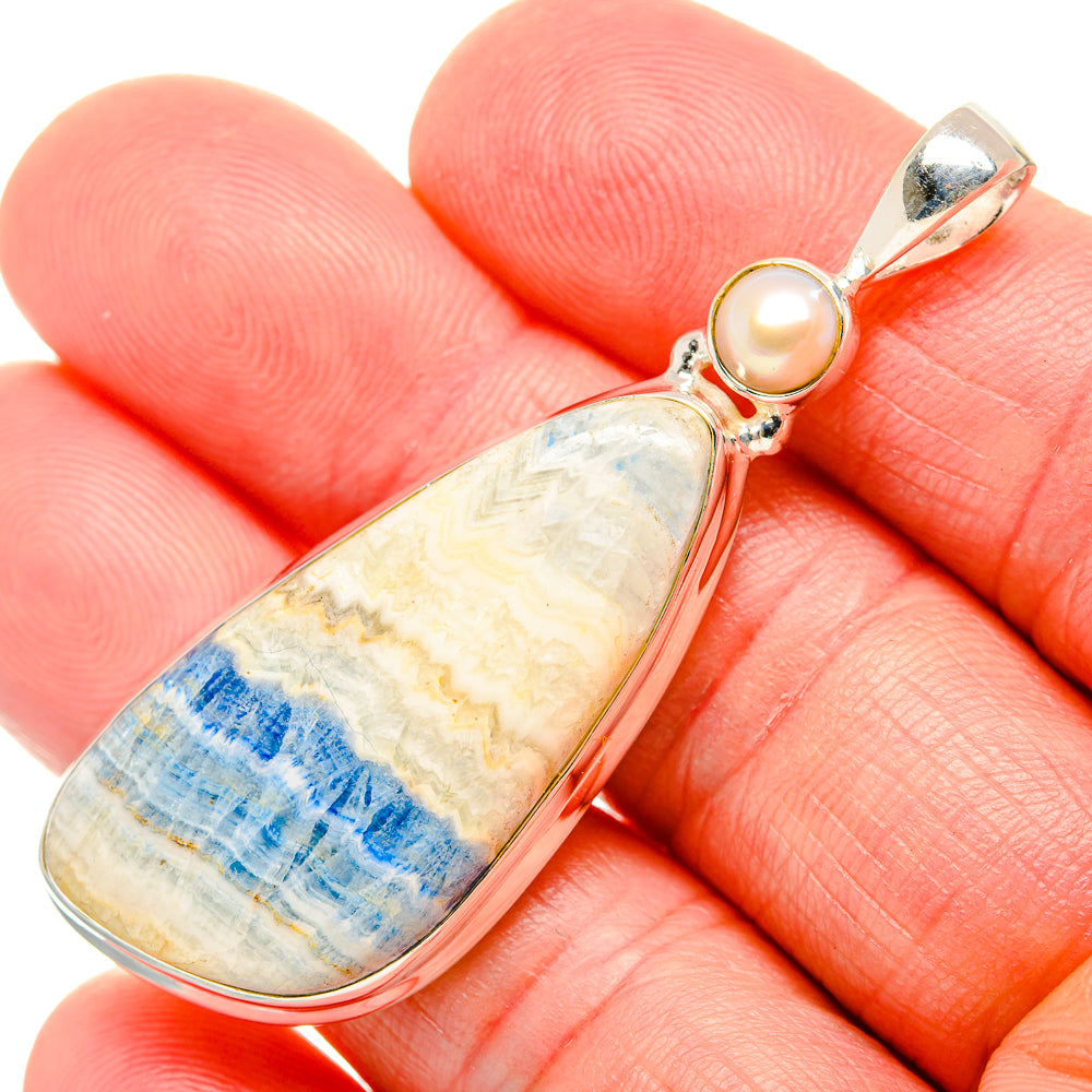 Blue Scheelite Pendants handcrafted by Anasilvercos - PD34874