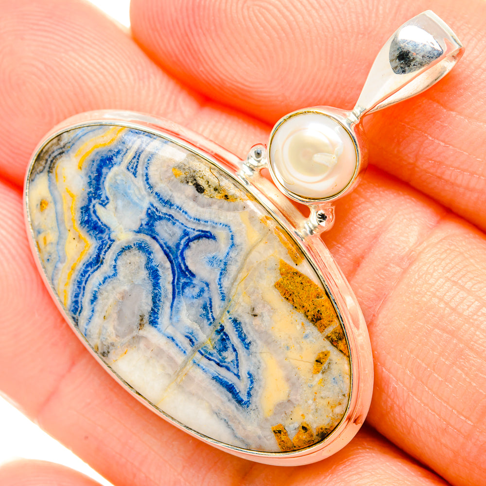 Blue Scheelite Pendants handcrafted by Anasilvercos - PD34876