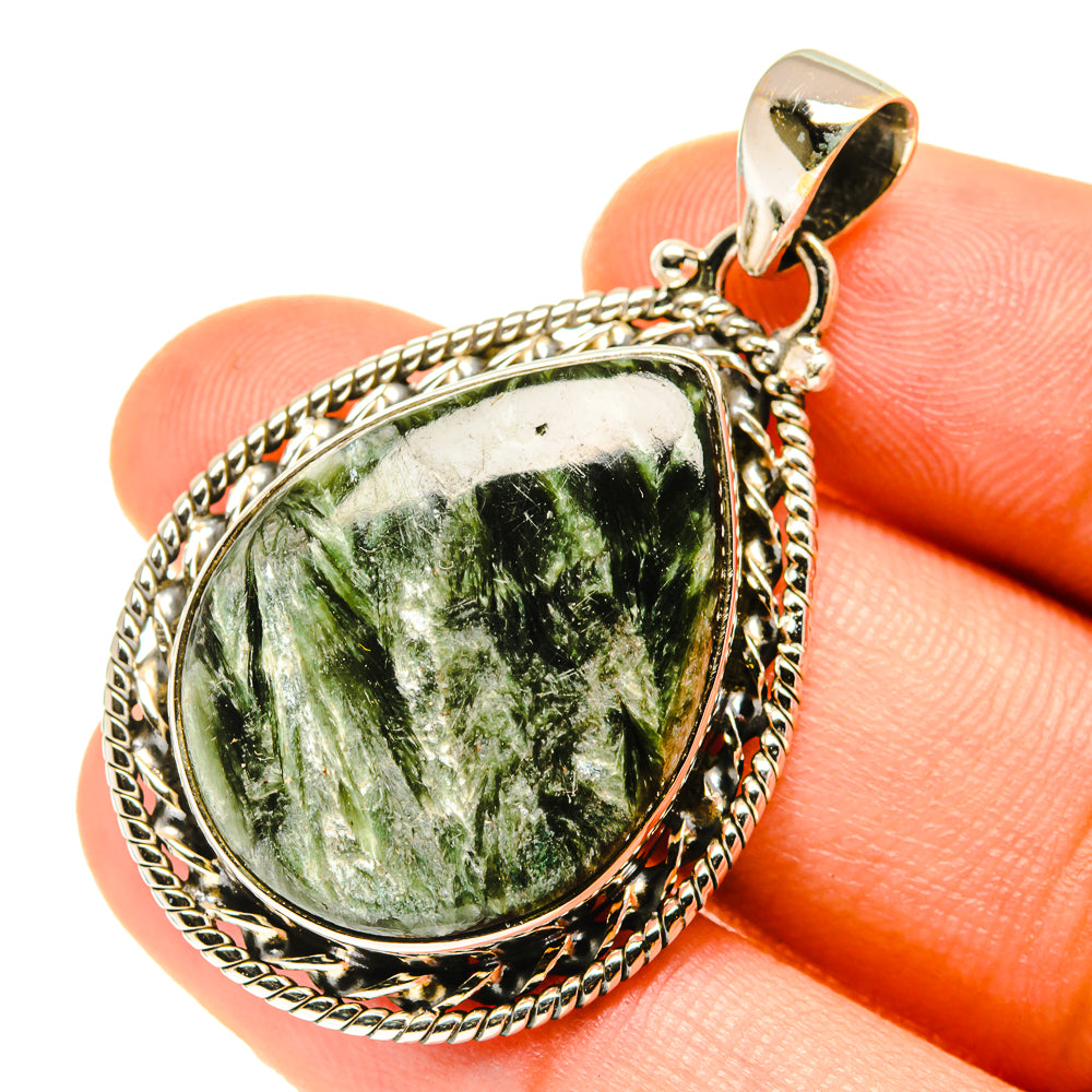 Seraphinite Pendants handcrafted by Anasilvercos - PD3488