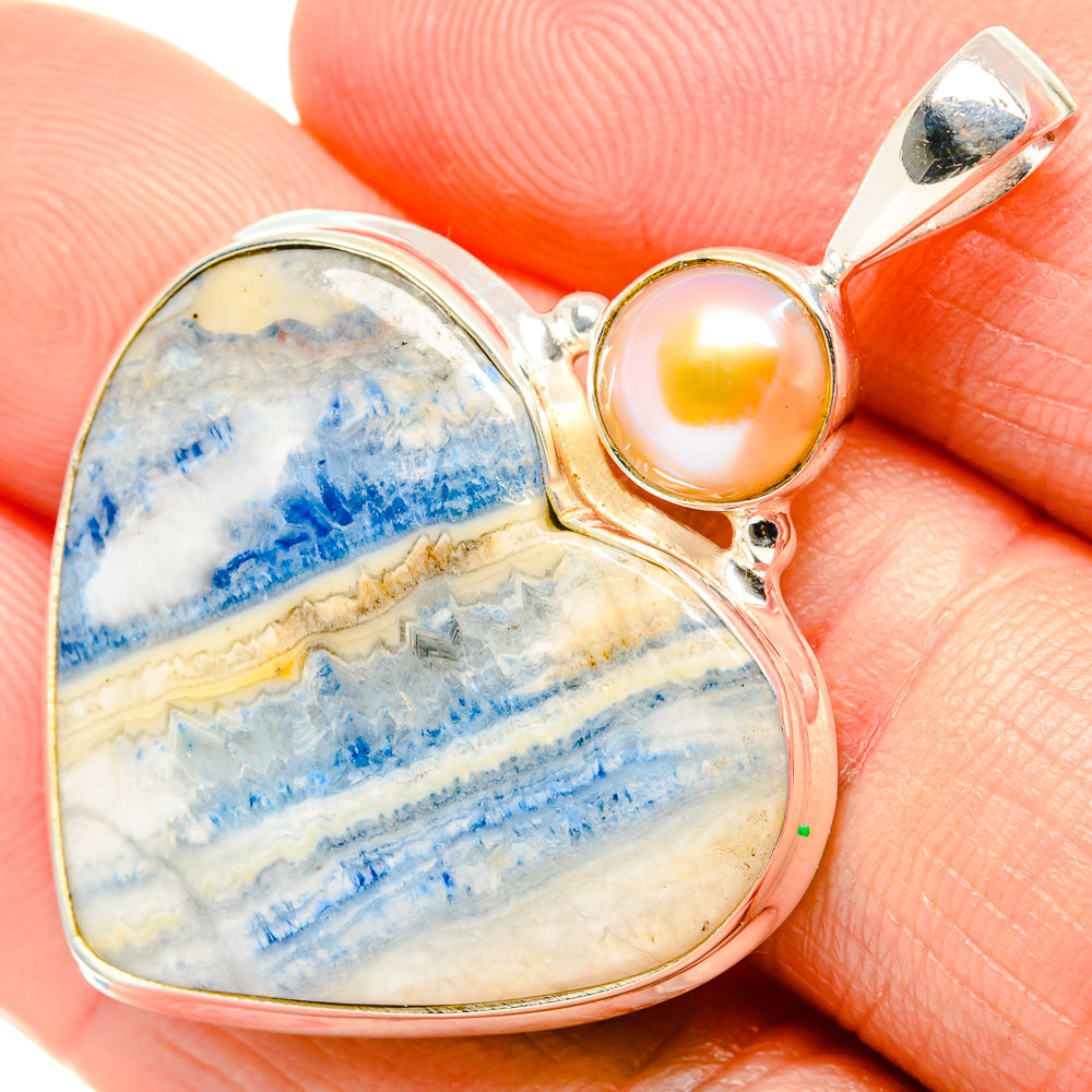 Blue Scheelite Pendants handcrafted by Anasilvercos - PD34882