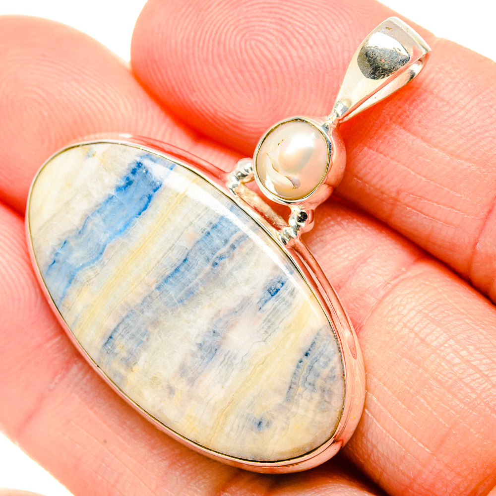 Blue Scheelite Pendants handcrafted by Anasilvercos - PD34884