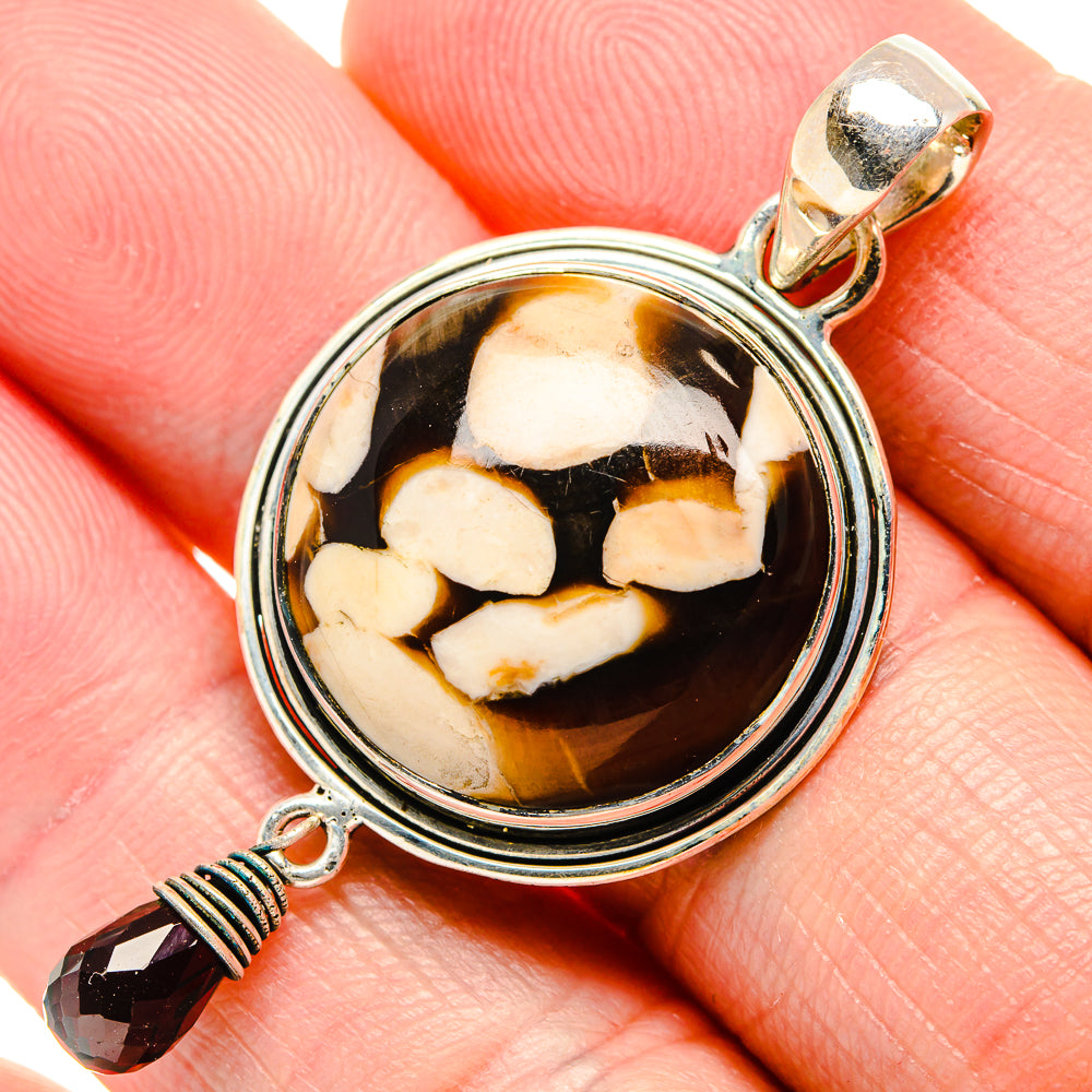 Peanut Wood Jasper Pendants handcrafted by Anasilvercos - PD34887