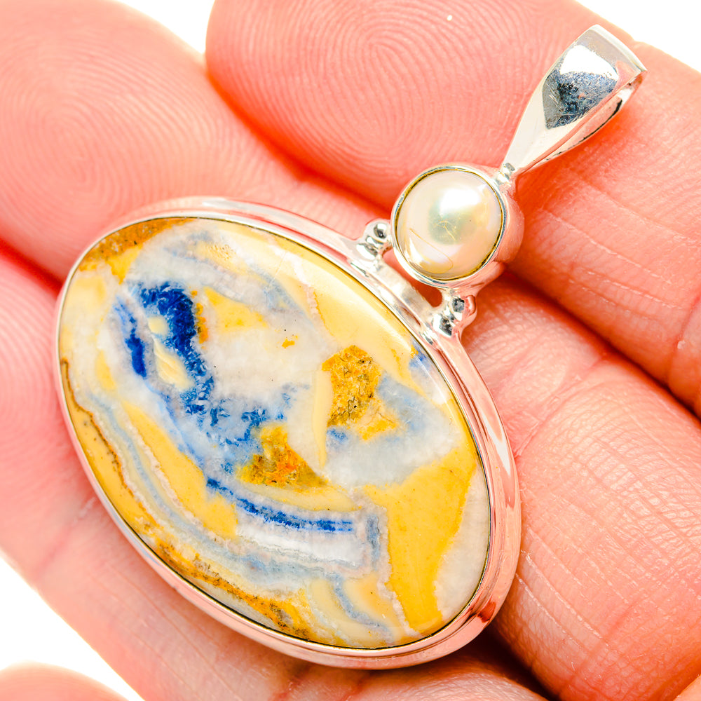 Blue Scheelite Pendants handcrafted by Anasilvercos - PD34890