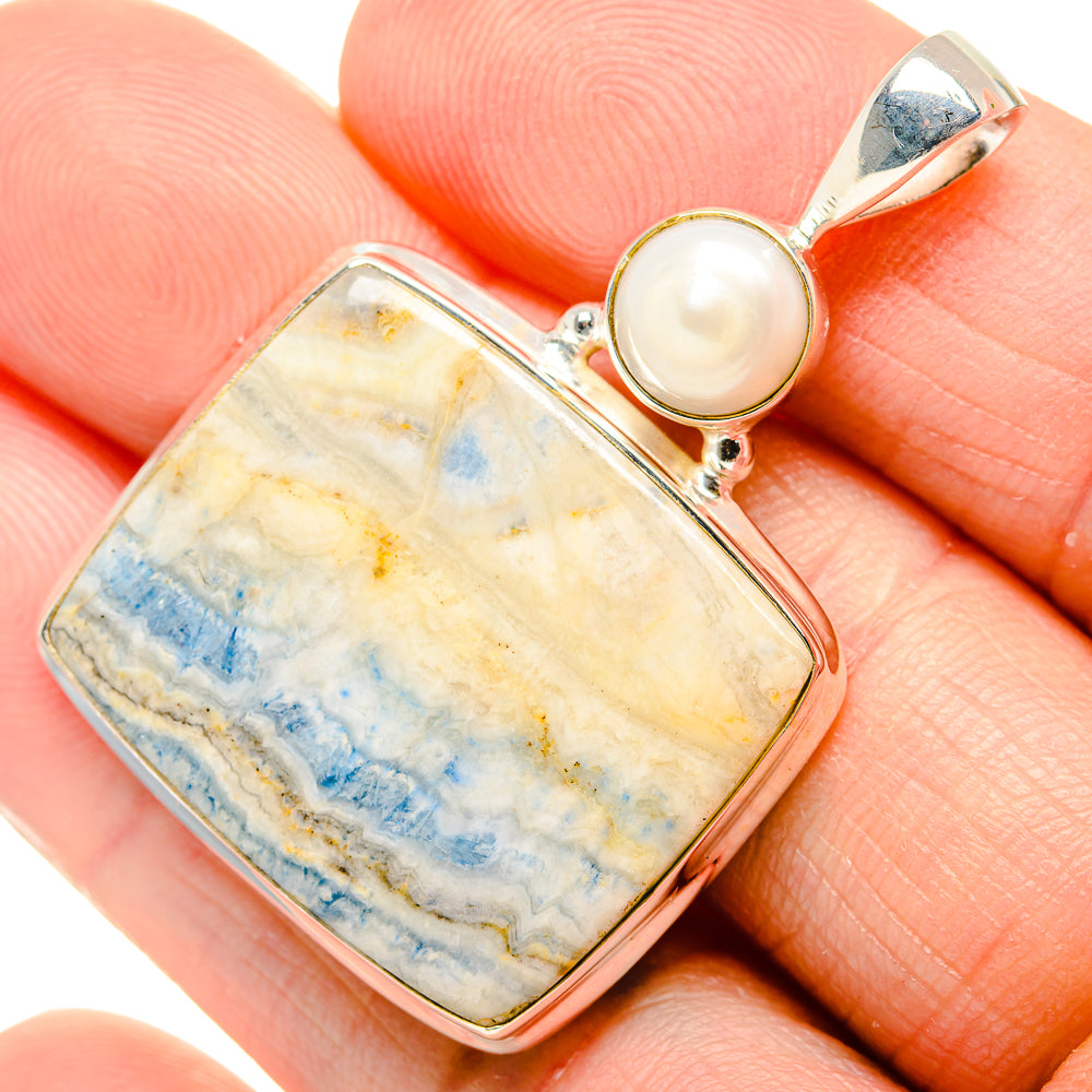 Blue Scheelite Pendants handcrafted by Anasilvercos - PD34894