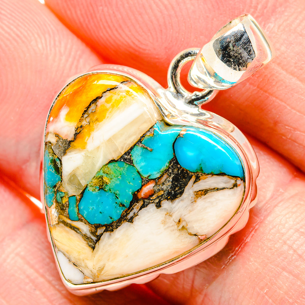 Spiny Oyster Turquoise Pendants handcrafted by Anasilvercos - PD34897