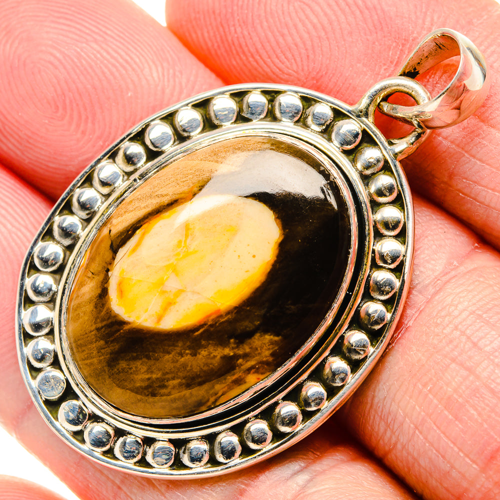 Peanut Wood Jasper Pendants handcrafted by Anasilvercos - PD34901