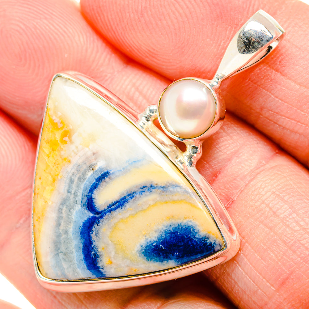 Blue Scheelite Pendants handcrafted by Anasilvercos - PD34902