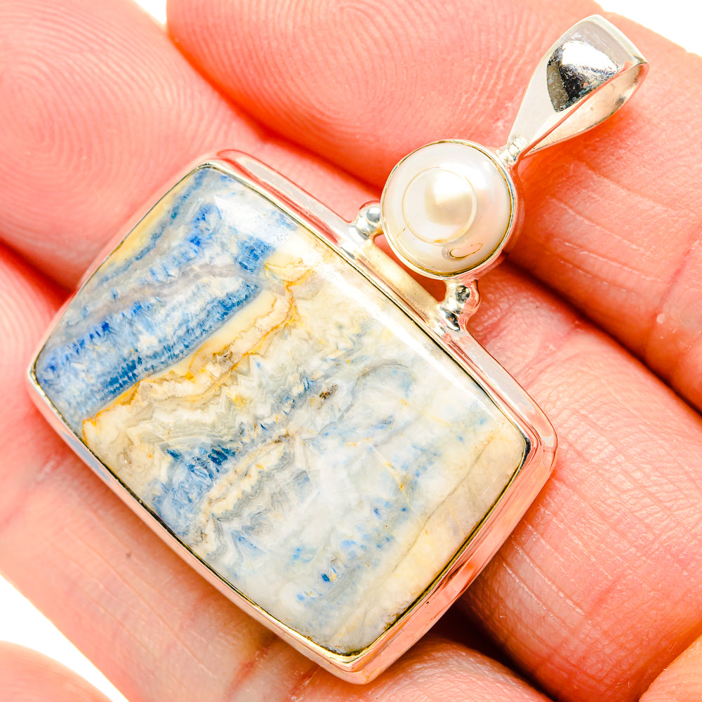 Blue Scheelite Pendants handcrafted by Anasilvercos - PD34903