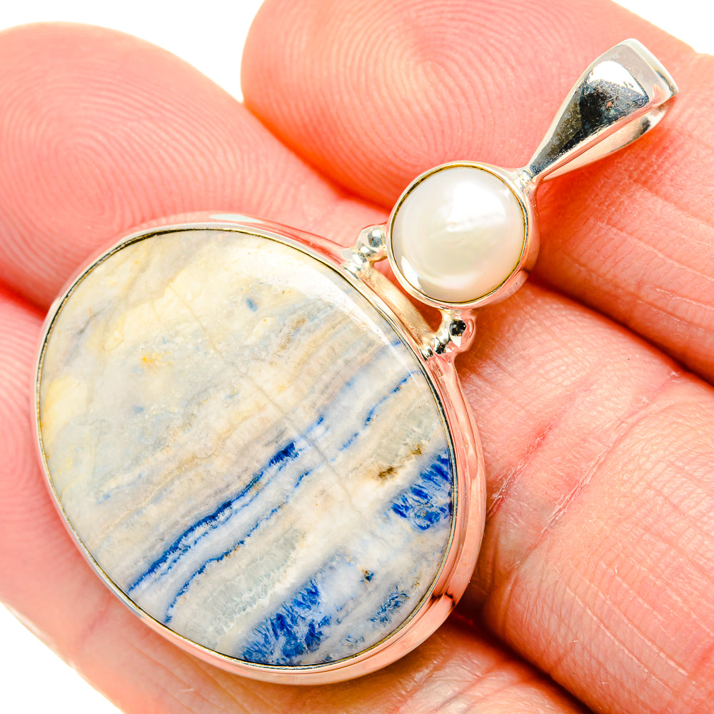 Blue Scheelite Pendants handcrafted by Anasilvercos - PD34905
