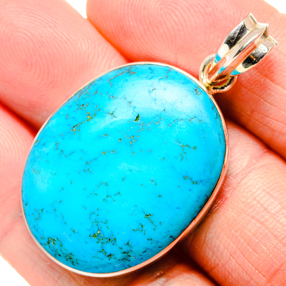 Tibetan Turquoise Pendants handcrafted by Anasilvercos - PD34906