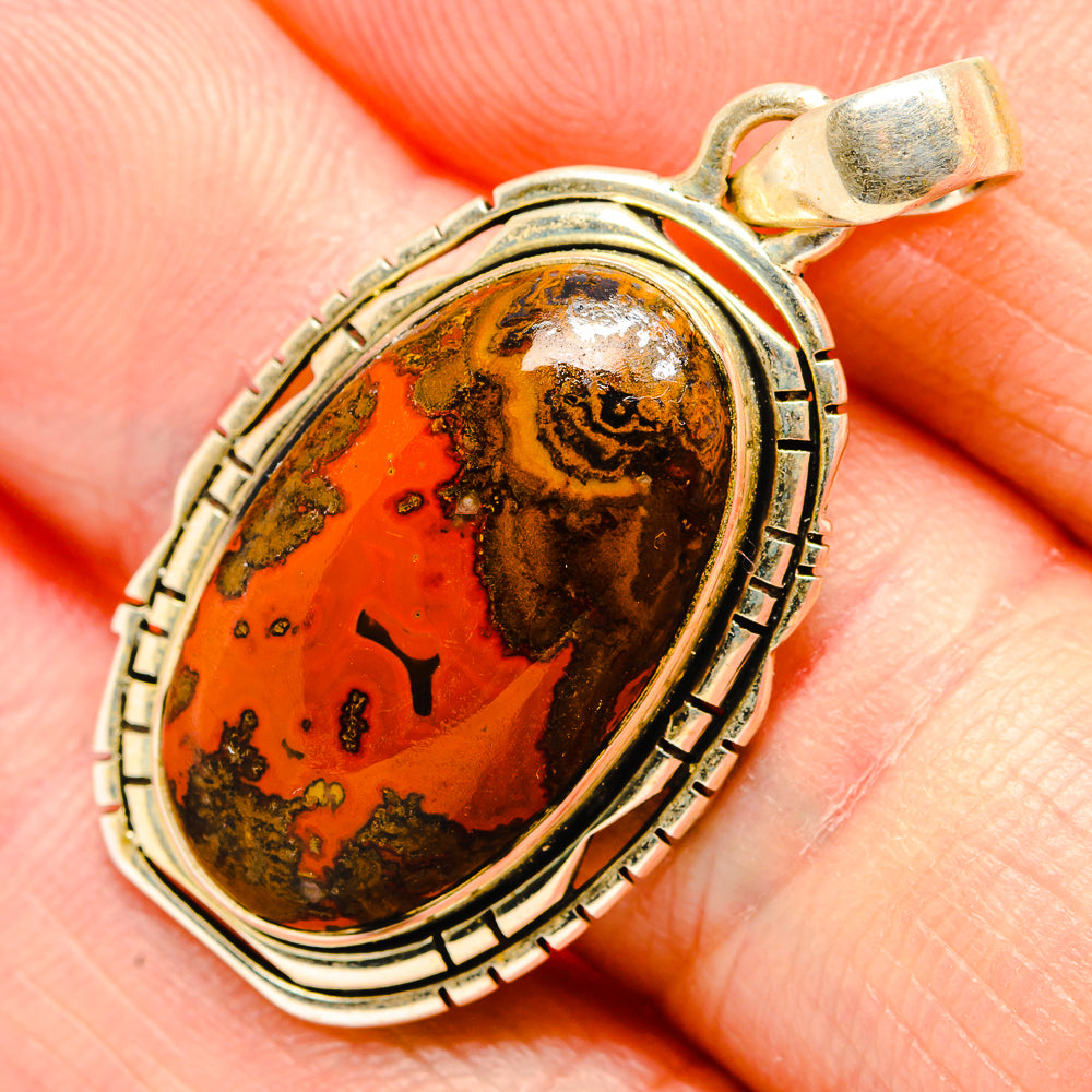 Moroccan Agate Pendants handcrafted by Anasilvercos - PD34907