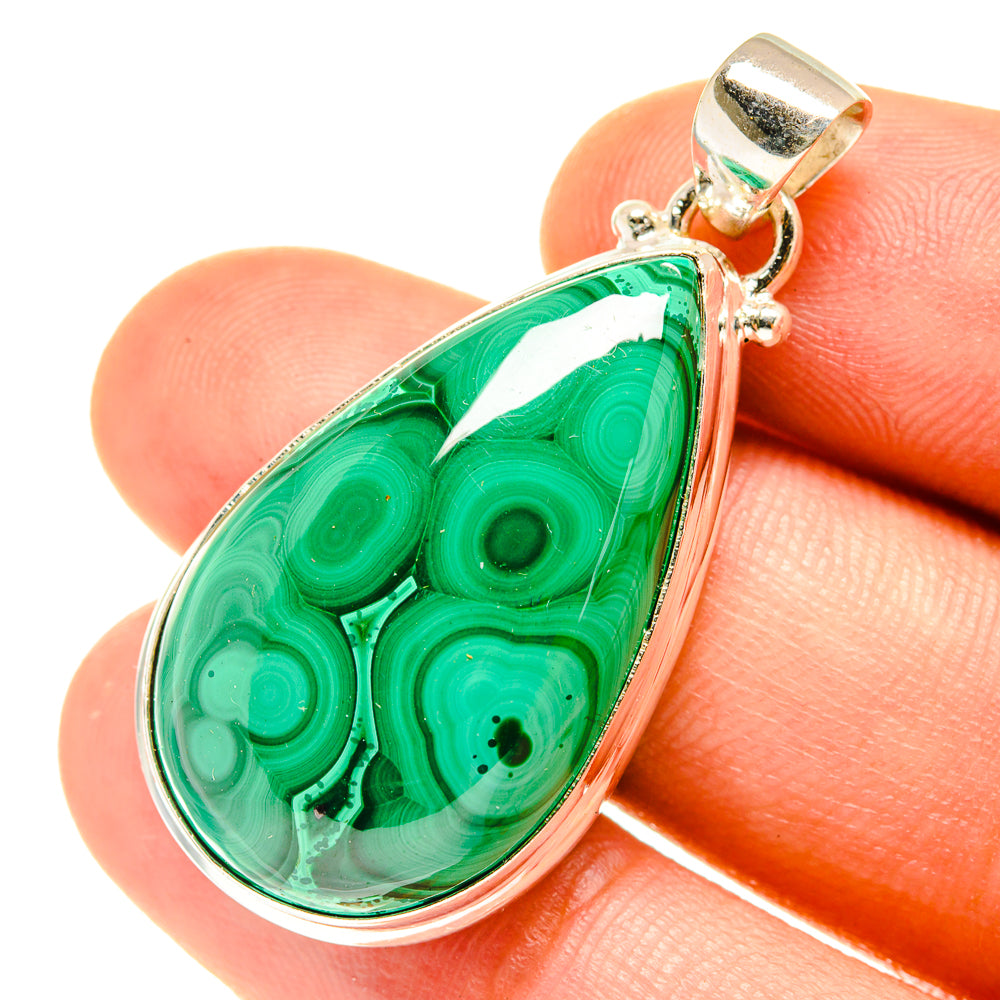 Malachite Pendants handcrafted by Anasilvercos - PD3491