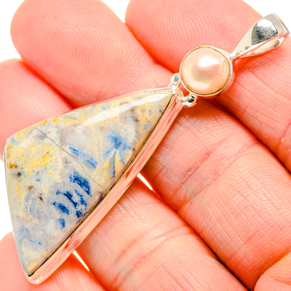 Blue Scheelite Pendants handcrafted by Anasilvercos - PD34912