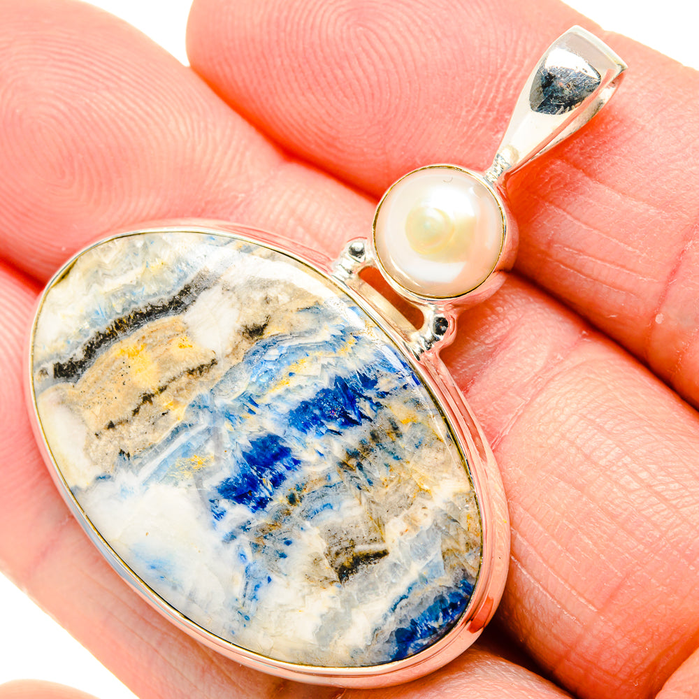 Blue Scheelite Pendants handcrafted by Anasilvercos - PD34916