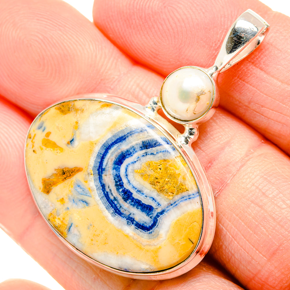 Blue Scheelite Pendants handcrafted by Anasilvercos - PD34923