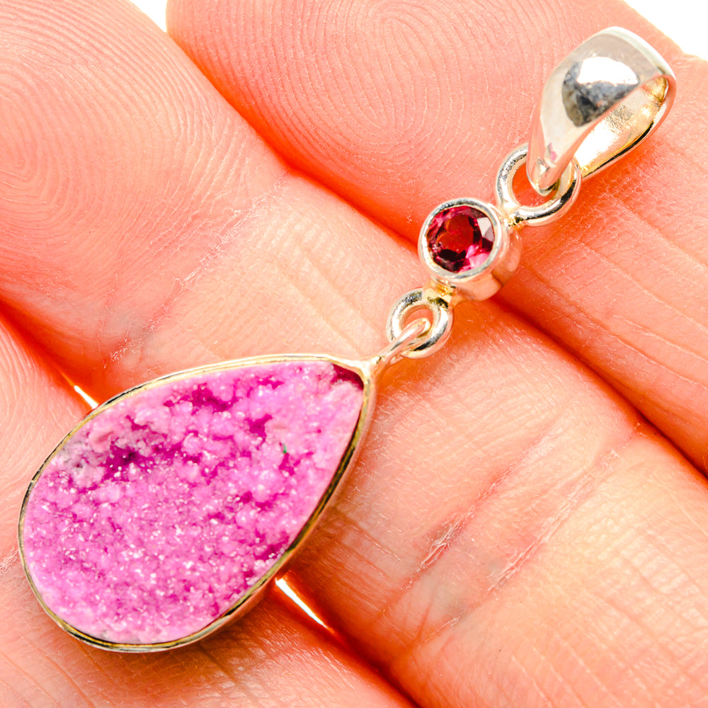 Cobalto Calcite Druzy Pendants handcrafted by Anasilvercos - PD34935