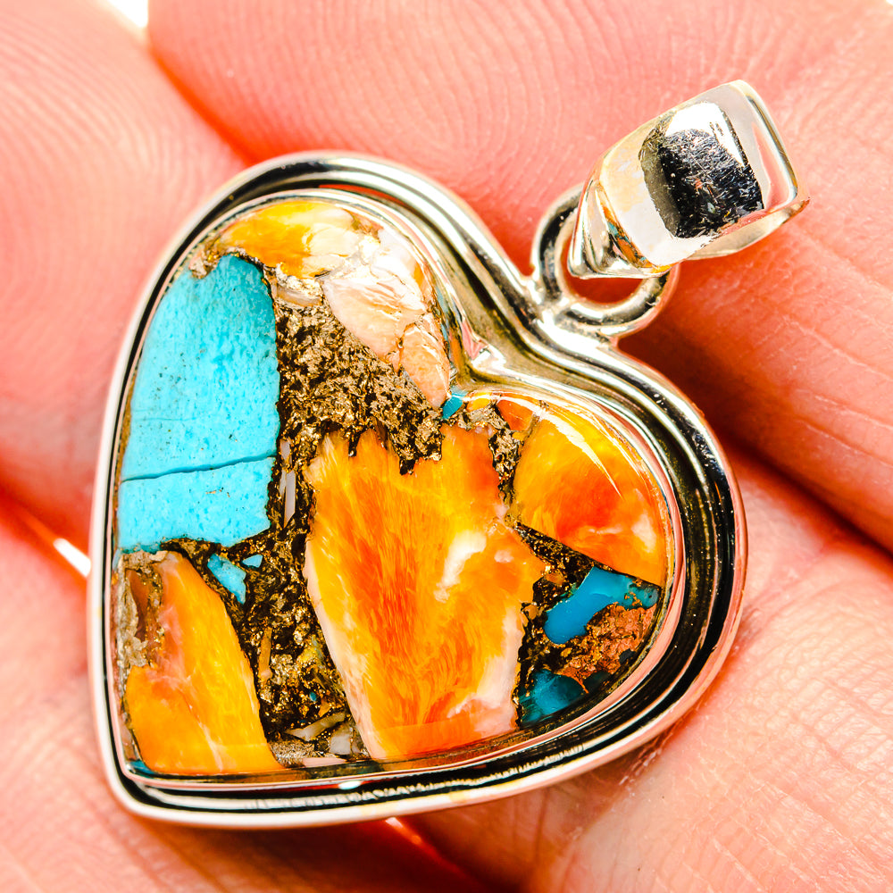 Spiny Oyster Turquoise Pendants handcrafted by Anasilvercos - PD34938