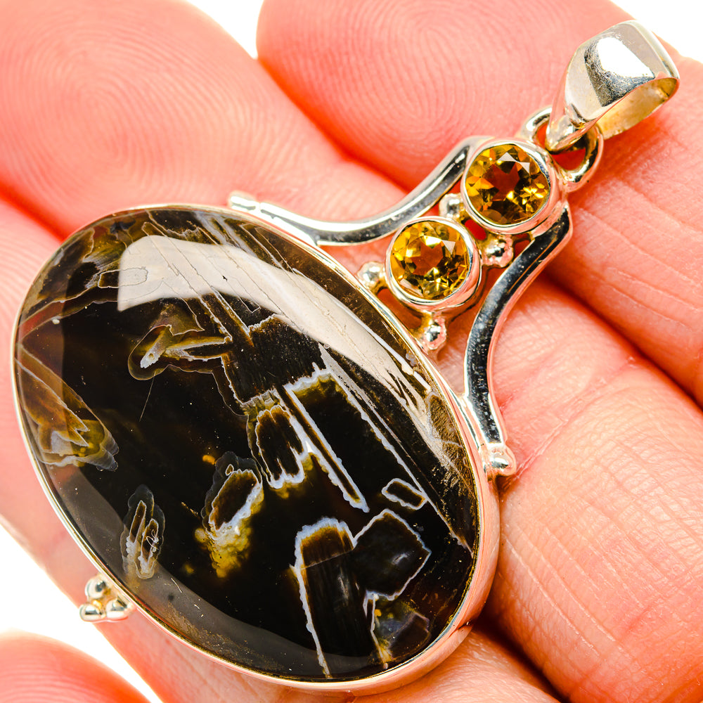Turkish Tube Agate Pendants handcrafted by Anasilvercos - PD34939