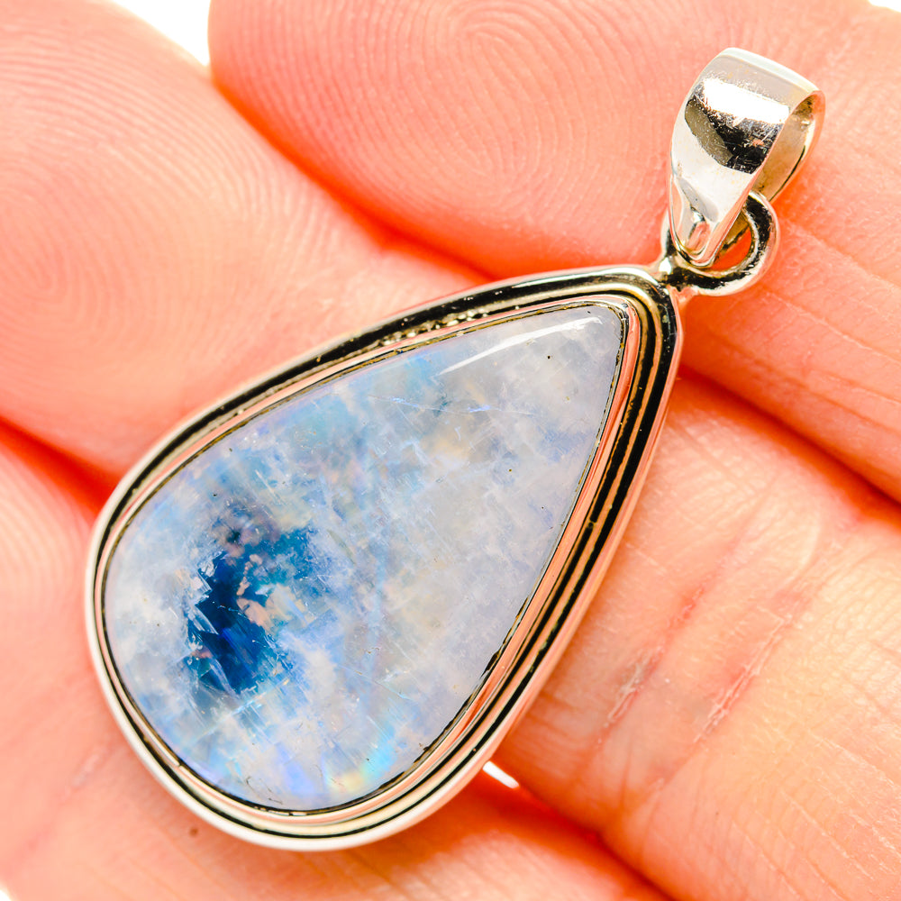 Rainbow Moonstone Pendants handcrafted by Anasilvercos - PD34940