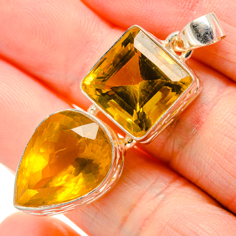 Citrine Pendants handcrafted by Anasilvercos - PD34949