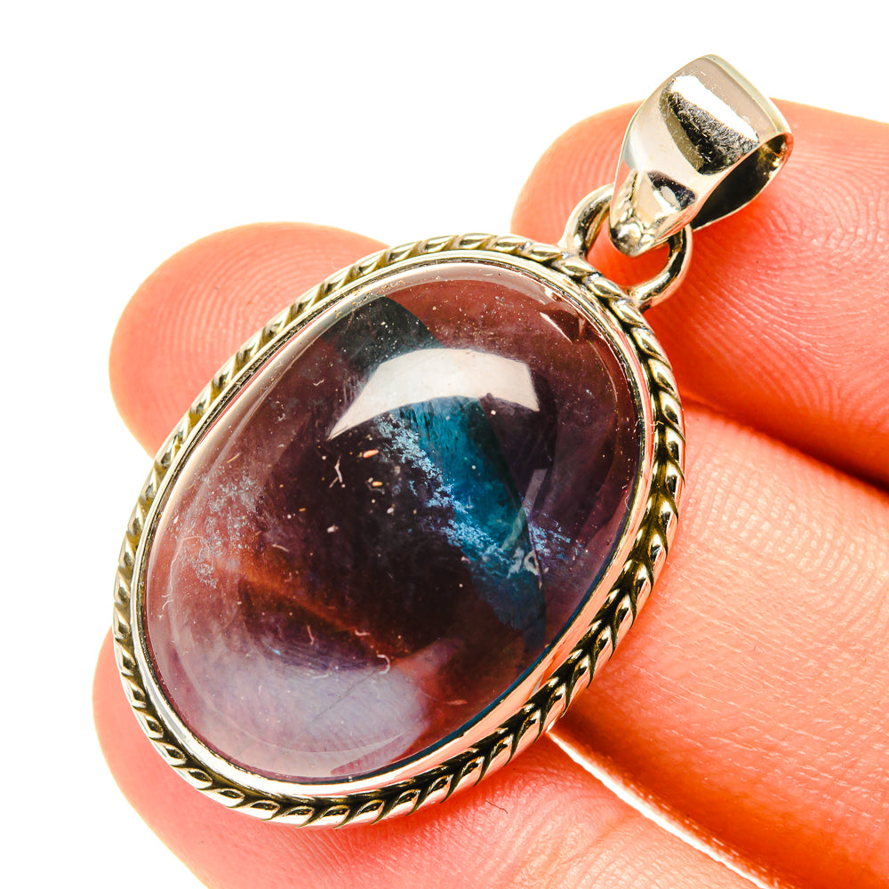 Blue Fluorite Pendants handcrafted by Anasilvercos - PD3495